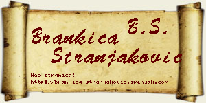 Brankica Stranjaković vizit kartica